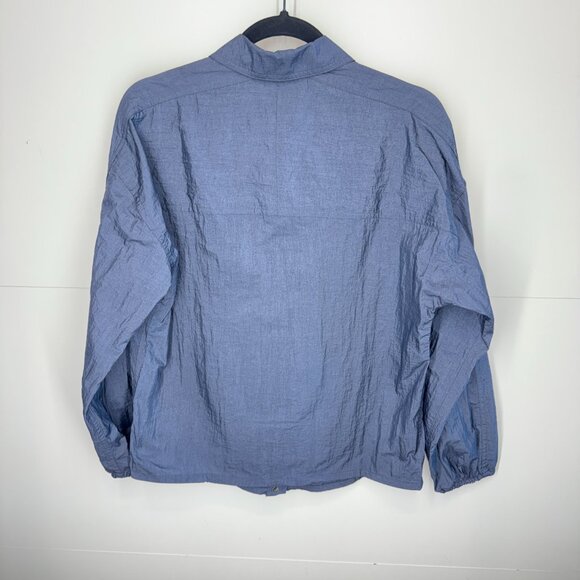 NWOT Athleta Lunar Shine Button Down Shirt in Dark Rinse - Picture 3 of 12